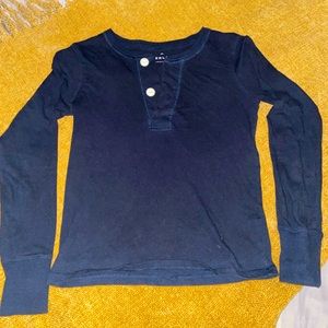 Everlane Long Sleeve Henley Cotton Shirt